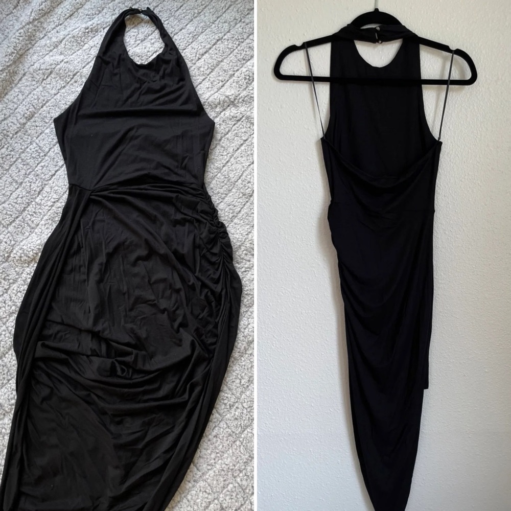 ASTR Ruched Side Halter Midi Dress NWT, size XS - Picture 6 of 8